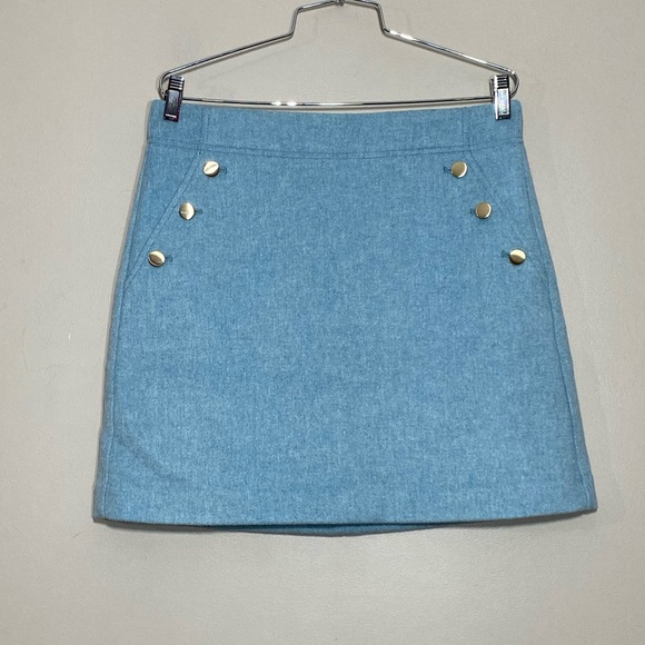 Loft || woman’s light blue mini skirt size 10 - Picture 1 of 5